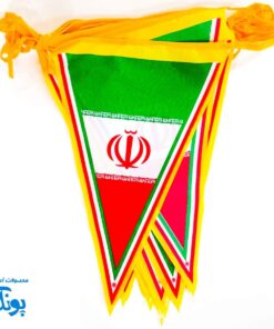 ریسه پرچم مذهبی و ملی پارچه ای ساتن ۱۶ عددی