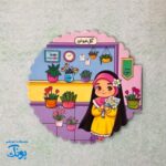 دفترچه نقاشی مهدوی دخترانه فانتزی برش خورده دالبری