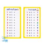 کارت آموزش ضرب و تمرین (۱۰ برگ ضرب ۱ تا ۱۰)