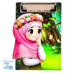 تخته شاسی دخترانه مذهبی به همراه پیکسل و کاغذ یادداشت