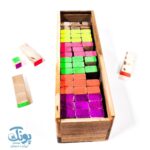 بازی فکری جنگا رنگی ۵۴ قطعه چوبی بلوطک