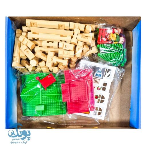 بازی ساختنی کلبه جنگلی ۹۲ قطعه | تقویت خلاقیت کودکان با سرگرمی آموزنده