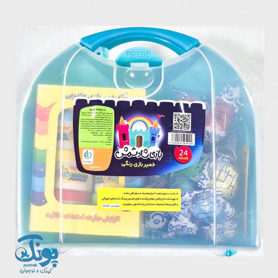 خمیر بازی کیفی ۲۴ رنگ شادشمش