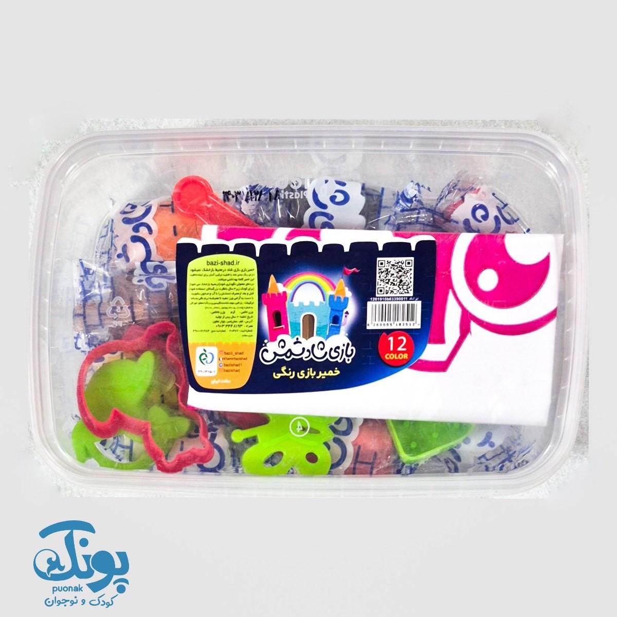 خمیر بازی باکس ۱۲ رنگ شادشمش