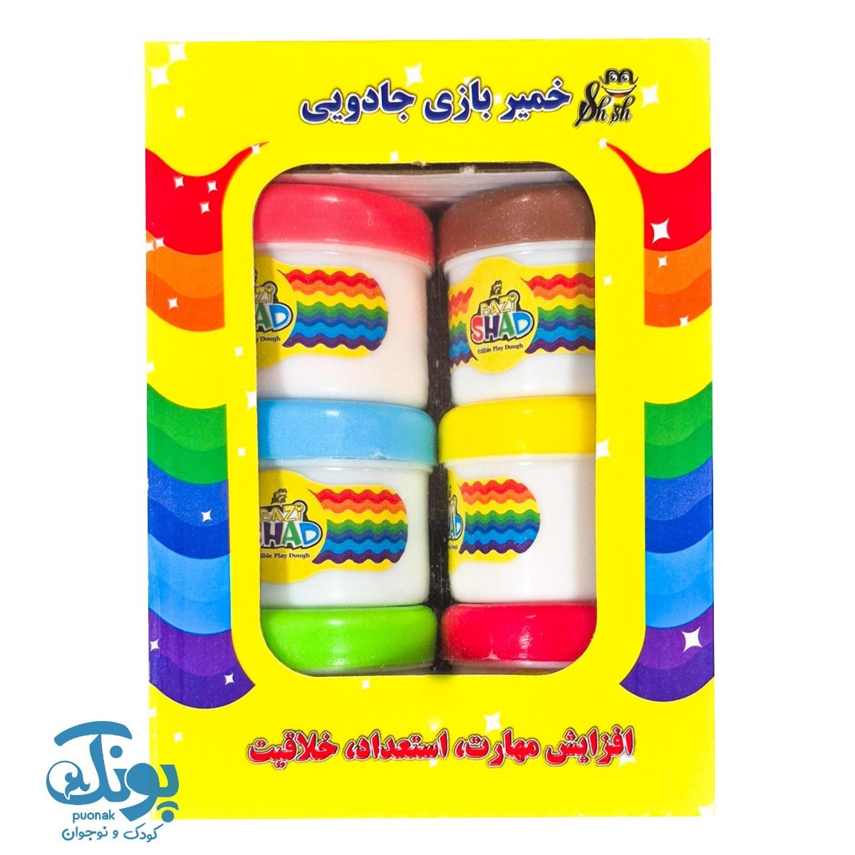 خمیر بازی ۶ رنگ پودری جادویی