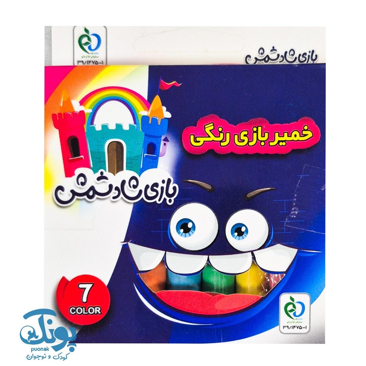 خمیر بازی ۷ رنگ مقوایی شادشمش
