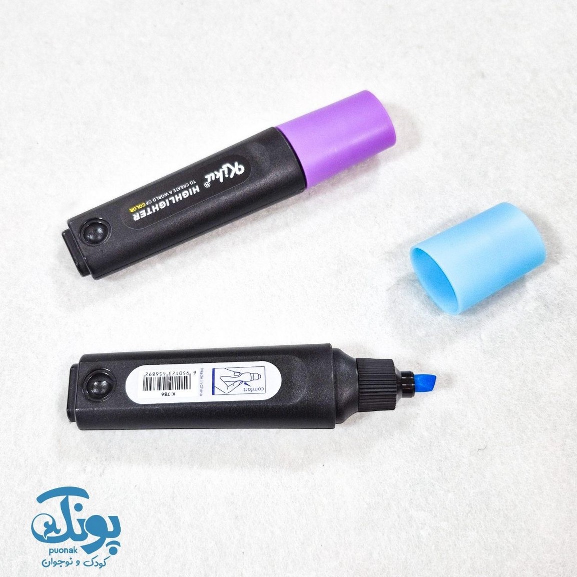 ماژیک هایلایت ۳ عددی کیکو K ۷۸۶ (بنفش، زرد، آبی)