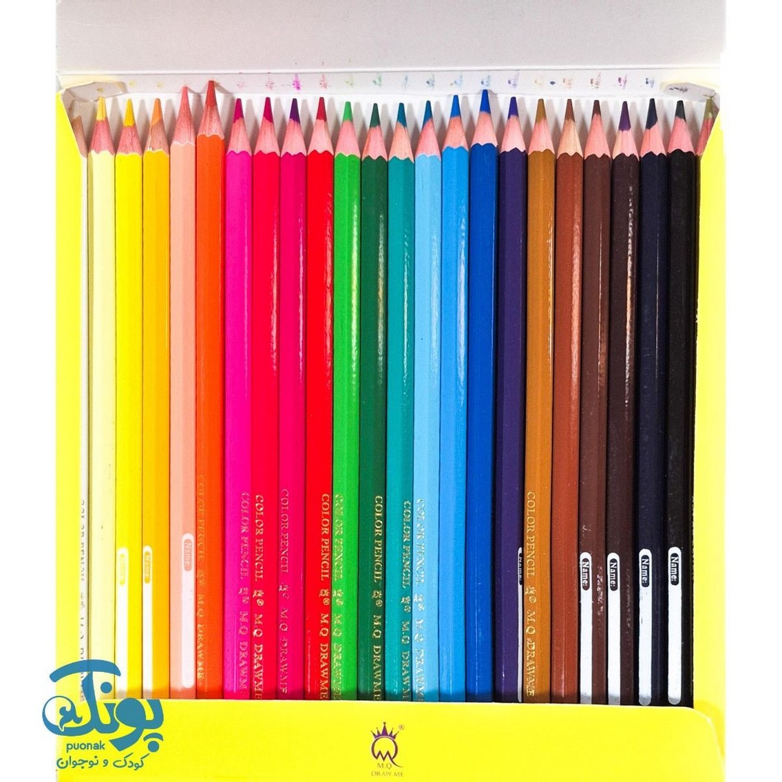 مداد رنگی ۲۴ رنگ جعبه مقوایی ام کیو MQ