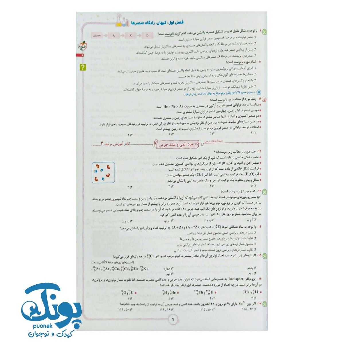 کتاب شیمی ۱ دهم تست خیلی سبز