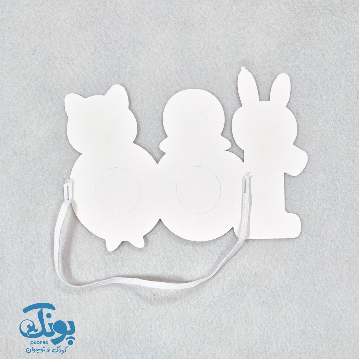 ماسک عروسکی عدد ۱۰۰ مقوایی کش دار خانه الفبا