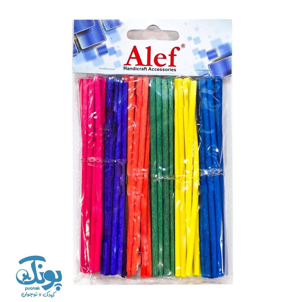 چوب بستنی گرد رنگی
